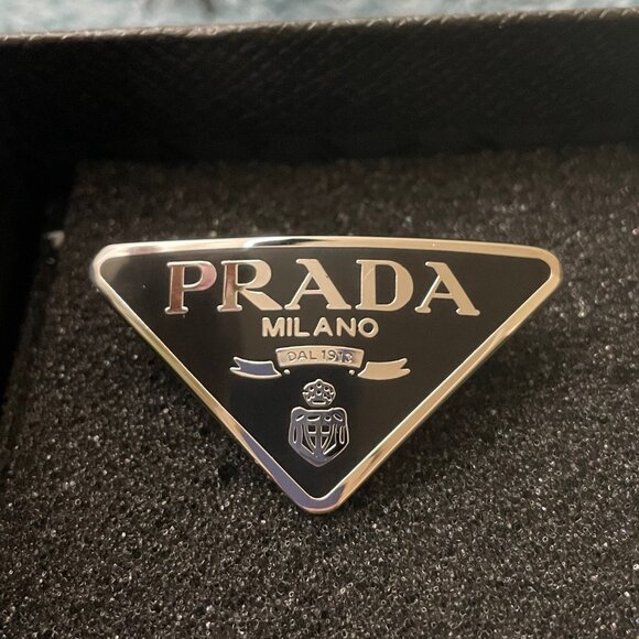 Prada Metal Hair Clip | Excellent Condition | 9/10 - Picture 1 of 5